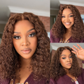 [xolatotomusic]'s Special Link VolumeMAX™ 220% Density ReadytoGo Beginner Friendly Chestnut Brown / Natural Black Glueless 5x5 Closure Lace HD Lace Curly Wig