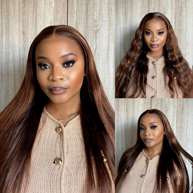 [fey_thulare]'s Special Link PreMax Wigs - Flexi-Fit Silky Straight Invisi Drawstring Cap Honey Blonde Highlight Glueless 13x4 Frontal Lace Human Hair Wig Pre-Cut Lace