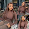 [khannnyiii]'s Special Link PreMax Wigs - Flexi-Fit Silky Straight Invisi Drawstring Cap Chestnut Brown Glueless 13x4 Frontal Lace Human Hair Wig Pre-Cut Lace
