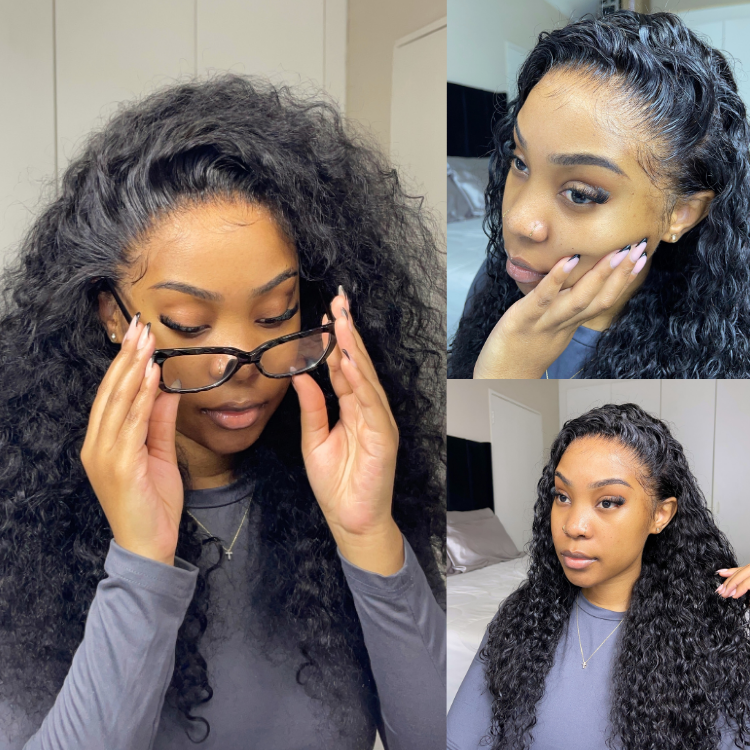 [vanessaablant]'s Special Link PreMax Wigs | Flexi-Fit Invisi Drawstring Cap 360 Lace HD Lace Natural Black & Brown Highlights Water Wave Wig Pre-Cut Lace