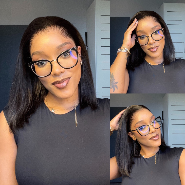 [keiitumetse.m_]'s Special Link NatureMAX™Pre-do Lagos Hairline Flexi Fit Invisi Drawstring Cap Silky Straight Bob 13x4 Frontal HD Lace Wig Pre-Cut Lace