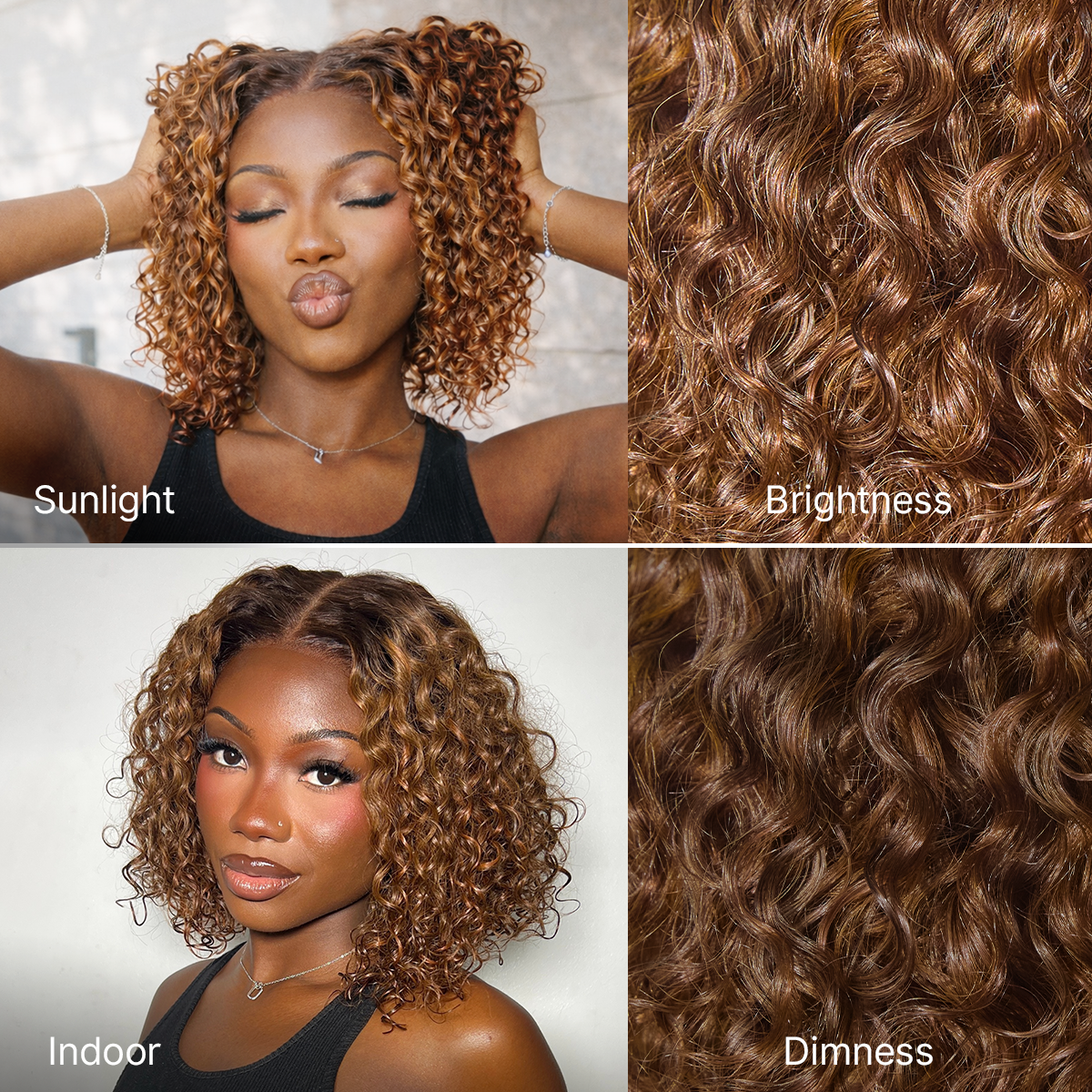 Worth I Brown Highlight Deep Curly Glueless 5x5 Closure Pre-Cut Lace Wig