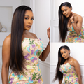 [thembiseete_]'s Special Link NatureMAX™ Pre-do Lagos Hairline Flexi Fit Invisi Drawstring Cap Copper Ombre Highlights Silky Straight Glueless 13x4 Frontal HD Lace Wig Pre-Cut Lace