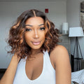 Worth | Mature Boss Brown Ombre Highlight Loose Wave Glueless Minimalist HD Lace Wig Ready To Go