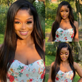 [nonhle_thema]'s Special Link NatureMAX™ Pre-do Lagos Hairline Flexi Fit Invisi Drawstring Cap Copper Ombre Highlights Silky Straight Glueless 13x4 Frontal HD Lace Wig Pre-Cut Lace