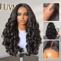 Custom | 450% Hight Density Natural Black Loose Body Wave 5*5 HD Lace Glueless 20 Inches Wig