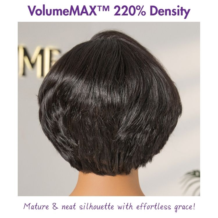 Custom | 220% Density Natural Black Pixie Cut 4*4 Lace Glueless Side Part 8 Inches Wig