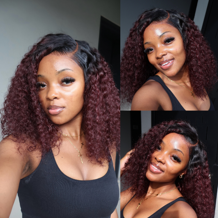 [_noluthandomabaso_]'s Special Link VolumeMAX™ 200% Density ReadytoGo Beginner Friendly Burgundy Glueless 5x5 Closure Lace HD Lace 14 inches Curly Wig