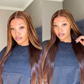 [_zeey_m]'s Special Link PreMax Wigs - Flexi-Fit Silky Straight Invisi Drawstring Cap Honey Blonde Highlight Glueless 13x4 Frontal Lace Human Hair Wig Pre-Cut Lace