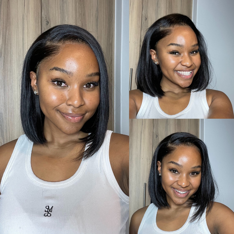 [ytryn_mokone]'s Special Link NatureMAX™ Pre-do Lagos Hairline Flexi Fit Invisi Drawstring Cap Silky Straight Bob 13x4 Frontal HD Lace Wig Pre-Cut Lace