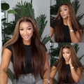 [zenandefunani]'s Special Link PreMax Wigs - Flexi-Fit Silky Straight Invisi Drawstring Cap Honey Blonde Highlight Glueless 13x4 Frontal Lace Human Hair Wig Pre-Cut Lace