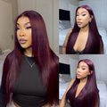 [vanessaablant]'s Special Link PreMax Wigs - Flexi-Fit Silky Straight Invisi Drawstring Cap Burgundy Glueless 13x4 Frontal Lace Human Hair Wig