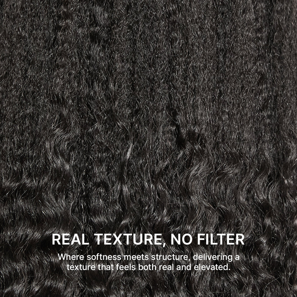 VolumeMAX™ 250% Density ReadytoGo Beginner Friendly Natural Black Glueless 5x5 Closure HD Lace 20 inches Kinky Straight to Curly Wig