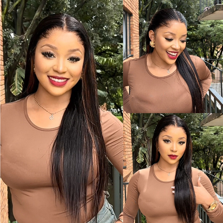 [lesa_molapo]'s Special Link Pre-do Lagos Hairline Flexi Fit Invisi Drawstring Cap Copper Ombre Highlights Silky Straight Glueless 13x4 Frontal HD Lace Wig Pre-Cut Lace