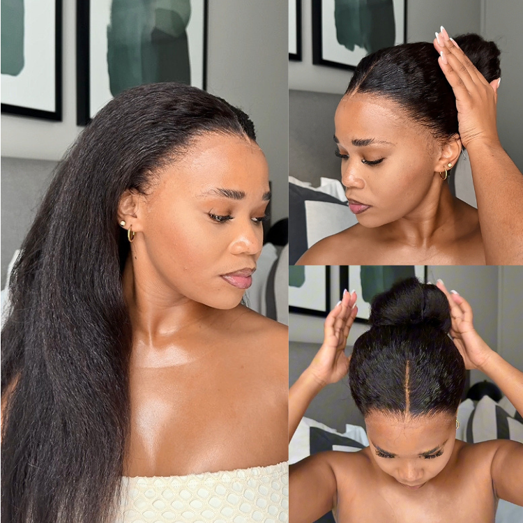 [relowh]'s Special Link MyOwn-Fit™ 360 HD Lace Kinky Straight Wig Flexi-Fit Invisi Drawstring Cap & Pre-Cut Lace