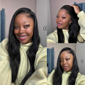 [_imsureits.hopey]'s Special Link Pre-do Lagos Hairline Flexi Fit Invisi Drawstring Cap Natural Black & Copper Ombre Highlights Silky Straight Glueless 13x4 Frontal HD Lace Wig Pre-Cut Lace
