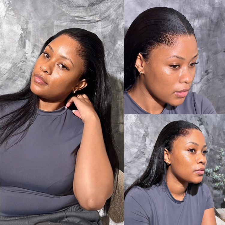 [munnyramaphakela]'s Special Link Pre-do Lagos Hairline Flexi Fit Invisi Drawstring Cap Natural Black & Copper Ombre Highlights Silky Straight Glueless 13x4 Frontal HD Lace Wig Pre-Cut Lace