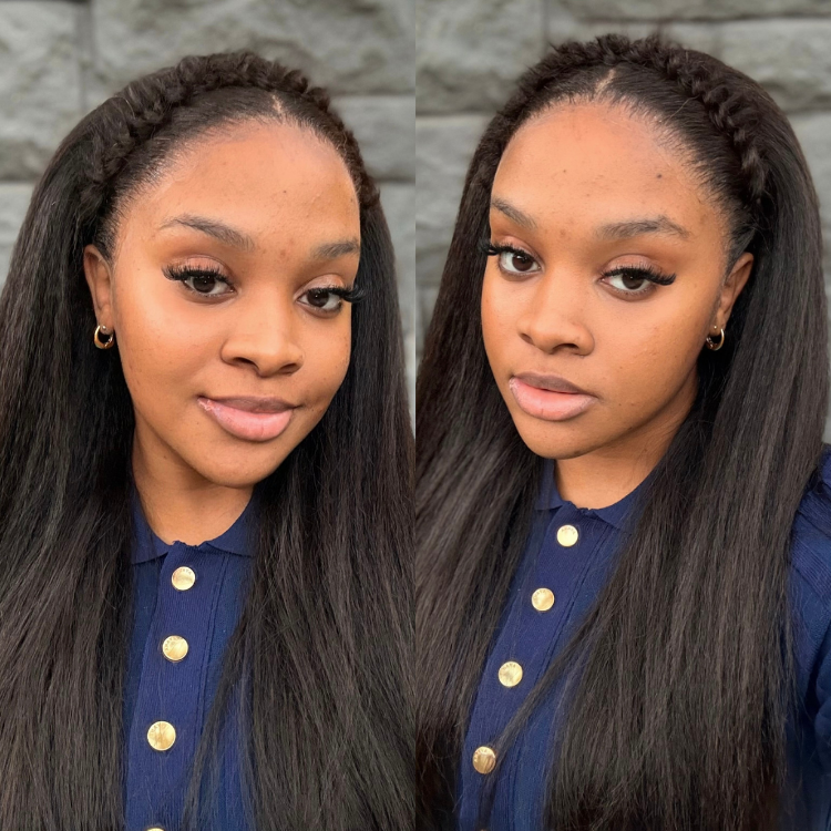 [xolatotomusic]'s Special Link MyOwn-Fit™ 360 HD Lace Kinky Straight Wig Flexi-Fit Invisi Drawstring Cap & Pre-Cut Lace