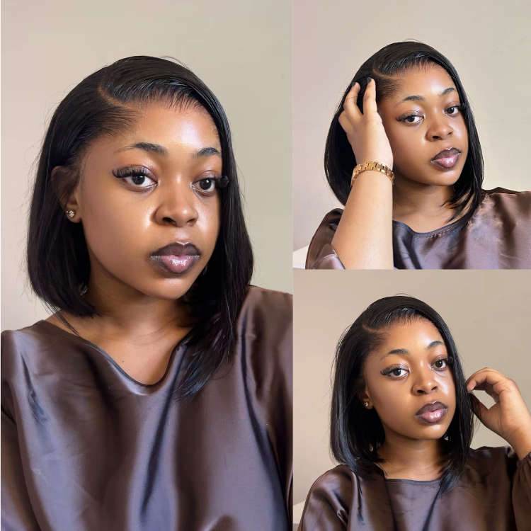[_innocentiam_]'s Special Link Pre-do Lagos Hairline Flexi Fit Invisi Drawstring Cap Silky Straight Bob 13x4 Frontal HD Lace Wig Pre-Cut Lace