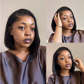 [_innocentiam_]'s Special Link Pre-do Lagos Hairline Flexi Fit Invisi Drawstring Cap Silky Straight Bob 13x4 Frontal HD Lace Wig Pre-Cut Lace