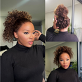 [saneriembambo]'s Special Link VolumeMAX™ 200% Density Brown Highlights Flexi-Fit Invisi Drawstring Cap Glueless 360 Lace Super Natural Hairline Water Wave Free Part 100% Human Hair Wig