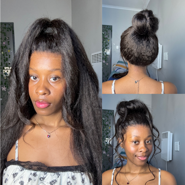 [bongol.bee]'s Special Link MyOwn-Fit™ 360 HD Lace Kinky Straight Wig Flexi-Fit Invisi Drawstring Cap & Pre-Cut Lace