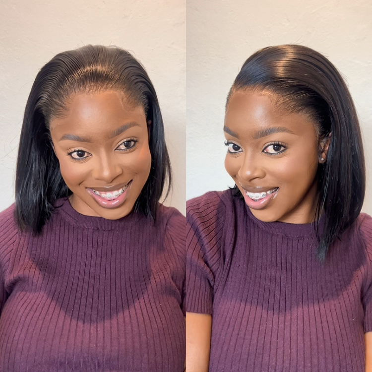 [gugulethumbata]'s Special Link Pre-do Lagos Hairline Flexi Fit Invisi Drawstring Cap Silky Straight Bob 13x4 Frontal HD Lace Wig Pre-Cut Lace