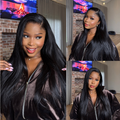 [neonontso_]'s Special Link Pre-do Lagos Hairline Flexi Fit Invisi Drawstring Cap Natural Black & Copper Ombre Highlights Silky Straight Glueless 13x4 Frontal HD Lace Wig Pre-Cut Lace