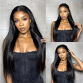 [sane_moses_]'s Special Link Pre-do Lagos Hairline Flexi Fit Invisi Drawstring Cap Natural Black & Copper Ombre Highlights Silky Straight Glueless 13x4 Frontal HD Lace Wig Pre-Cut Lace