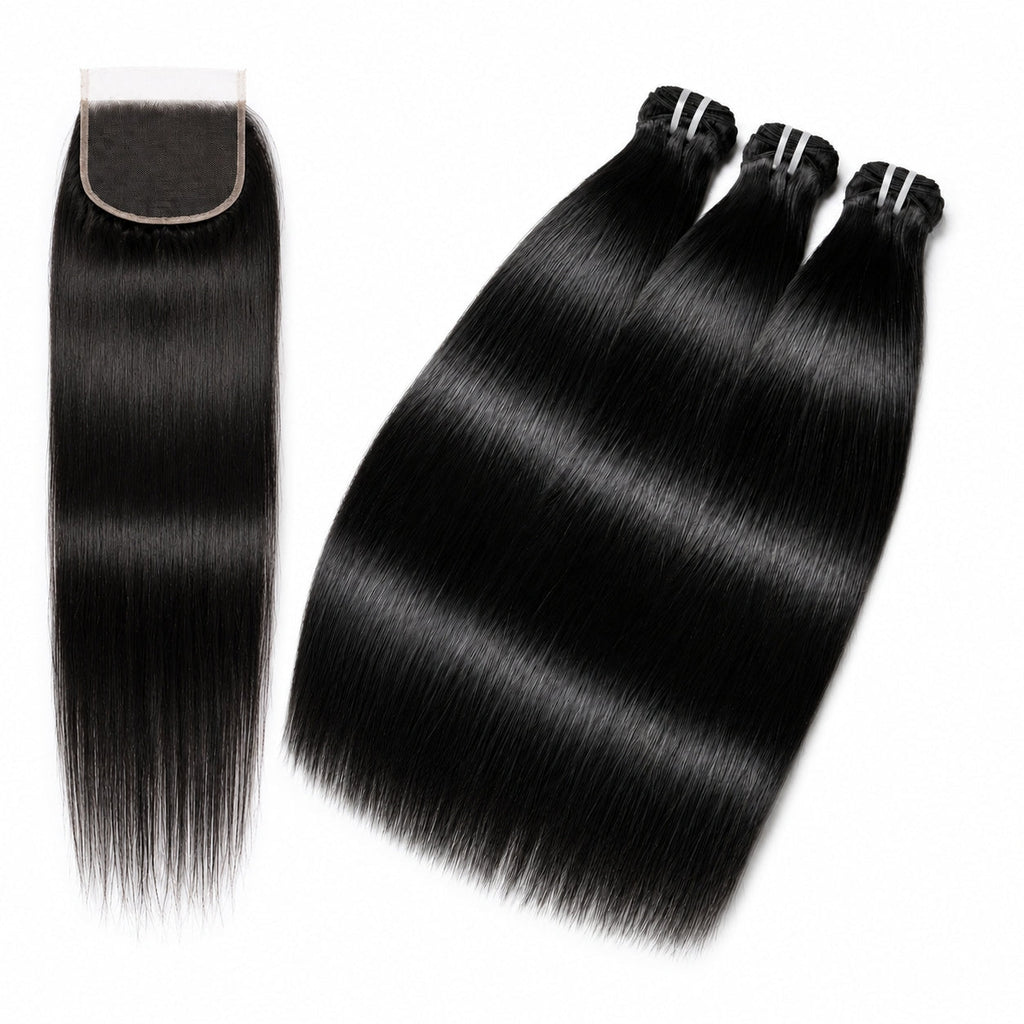 Custom | Vietnamese Hair Silky Straight 3 Bundles with 5x5 Lace Closure Hair