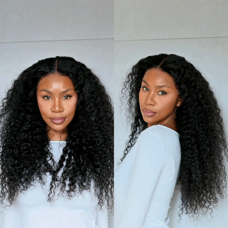 [buli_makhubo]'s Special Link VolumeMAX™ 180% / 220% Density Water Wave Glueless Flexi-Fit Drawstring 13x4 Frontal Lace Fluffy Curly Wig Pre-Cut Lace