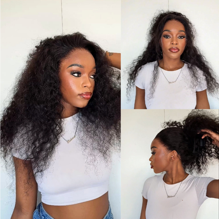 [palesakobelii]'s Special Link PreMax Wigs | Flexi-Fit Invisi Drawstring Cap 360 Lace HD Lace Natural Black & Brown Highlights Water Wave Wig Pre-Cut Lace