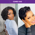 2 For 1 | Trendy Short Cut Curly Minimalist HD Lace Wigs + Super Hot Pixie Cut Glueless HD Lace Wig