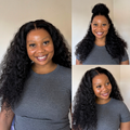 [_lukhozi_n]'s Special Link PreMax Wigs | Flexi-Fit Invisi Drawstring Cap 360 Lace HD Lace Natural Black & Brown Highlights Water Wave Wig Pre-Cut Lace