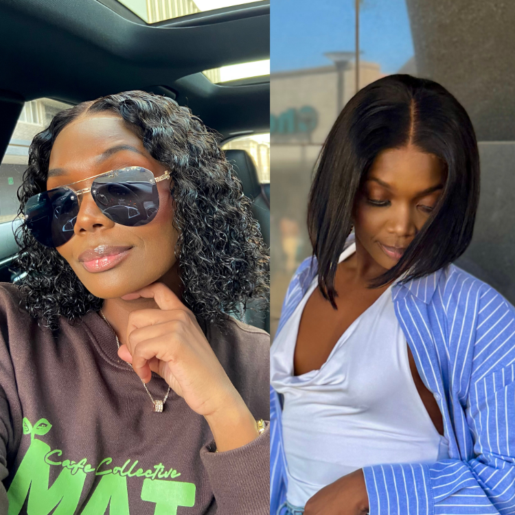 [primi_mariti]'s Special Link180% Density Deep Curl Bob 4x4 Closure Lace 12 inches Wig+Blunt Cut Bob 4x4 Closure Lace 08 inches Wig