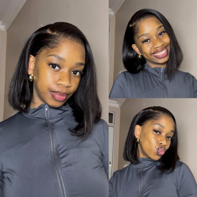 [mbalenhledlamini__]'s Special Link Pre-do Lagos Hairline Flexi Fit Invisi Drawstring Cap Silky Straight Bob 13x4 Frontal HD Lace Wig Pre-Cut Lace