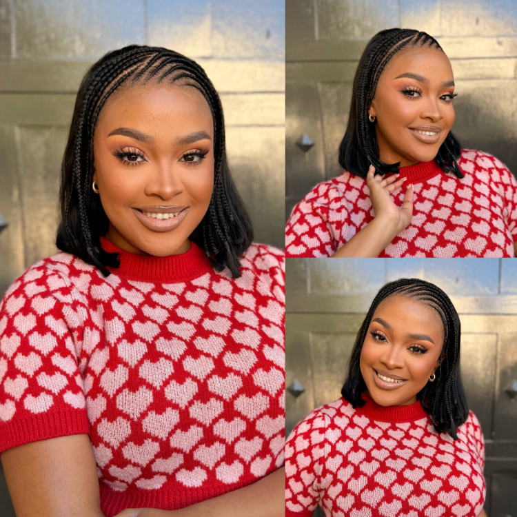 [xolatotomusic]'s Special Link VolumeMAX™ 200% Density Boho Braids Silky Straight Bob Glueless 13x4 Frontal HD Lace Wig Pre-Cut Lace