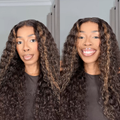 [zeexonline]'s Special Link SouthKiss All-Day Comfort™ Wig PartingMax Brown Highlights Funmi Curly 7x6 Closure HD Lace Glueless Wig Pre Cut Lace