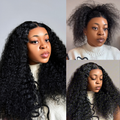 [_innocentiam_]'s Special Link VolumeMAX™ 180% / 220% Density Water Wave Glueless Flexi-Fit Drawstring 13x4 Frontal Lace Fluffy Curly Wig Pre-Cut Lace