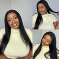 [lekwetse_sebulele]'s Special Link PreMax Wigs - Flexi-Fit Silky Straight Invisi Drawstring Cap & HD Lace & Regular Lace Glueless 13x4 Frontal Lace Human Hair Wig Pre-Cut Lace