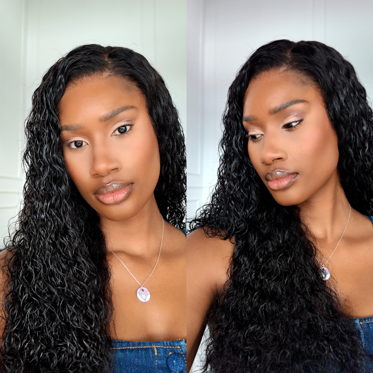 [nande_mabala]'s Special Link PreMax Wigs | Flexi-Fit Invisi Drawstring Cap 360 Lace HD Lace Natural Black & Brown Highlights Water Wave Wig Pre-Cut Lace