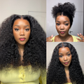[kamo_leslie]'s Special Link VolumeMAX™ 180% / 220% Density Water Wave Glueless Flexi-Fit Drawstring 13x4 Frontal Lace Fluffy Curly Wig Pre-Cut Lace