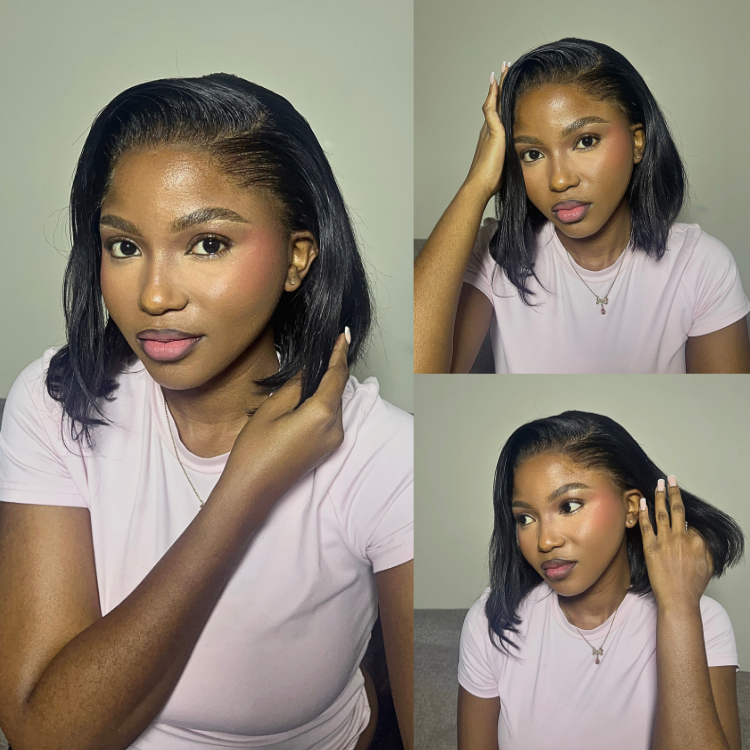 [lesegoo_n]'s Special Link Pre-do Lagos Hairline Flexi Fit Invisi Drawstring Cap Silky Straight Bob 13x4 Frontal HD Lace Wig Pre-Cut Lace