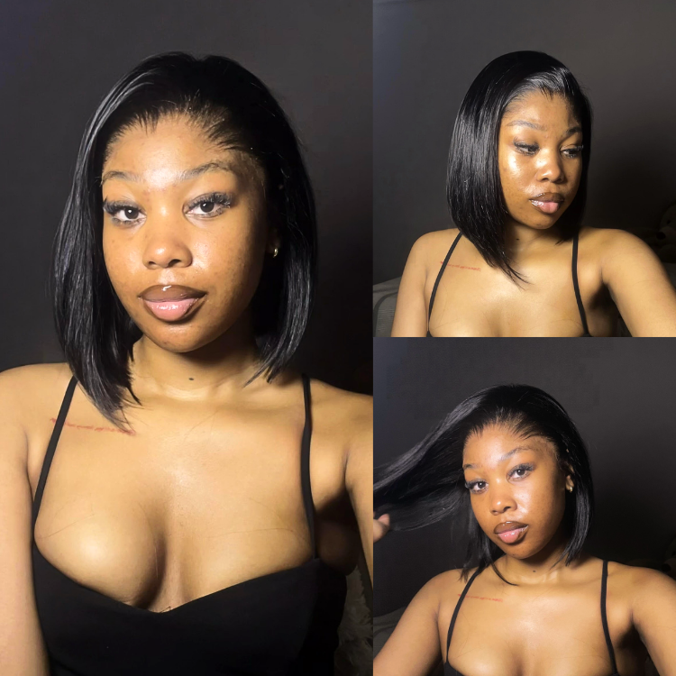 [nvmpha]'s Special Link Pre-do Lagos Hairline Flexi Fit Invisi Drawstring Cap Silky Straight Bob 13x4 Frontal HD Lace Wig Pre-Cut Lace