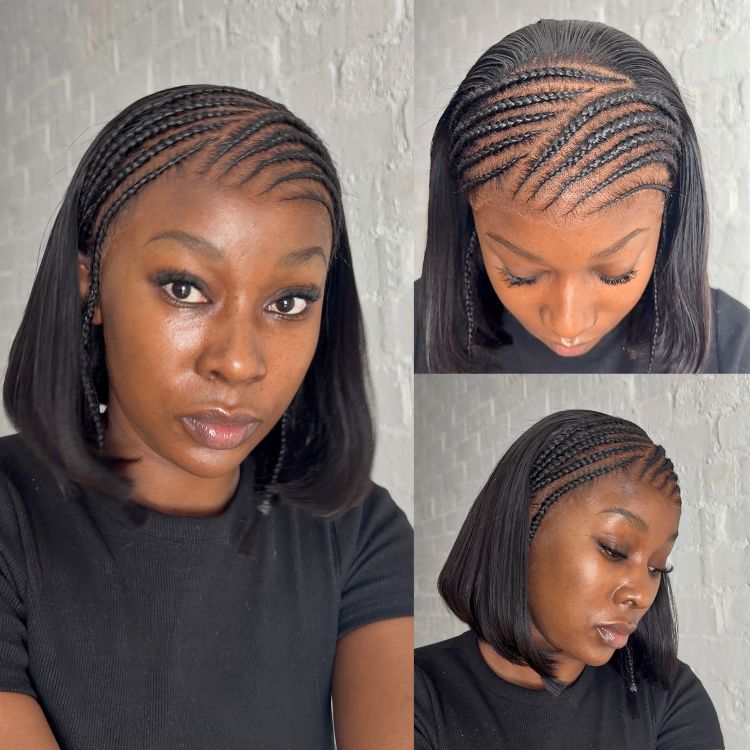[penelope_hlatse_seima1]'s Special Link VolumeMAX™ 200% Density Boho Braids Silky Straight Bob Glueless 13x4 Frontal HD Lace Wig Pre-Cut Lace