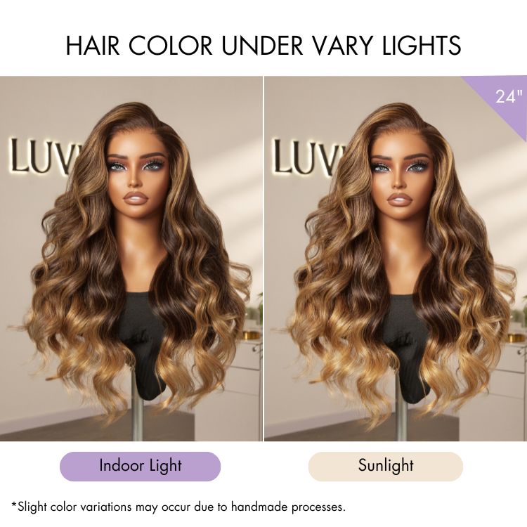 [kim.moleleki]'s Special Link SouthKiss All-Day Comfort™ Wig 180% Density Sun-Kissed Blonde Ombre Highlight Loose Body Wave Glueless 7x6 Closure HD Lace Wig Pre-Cut Lace