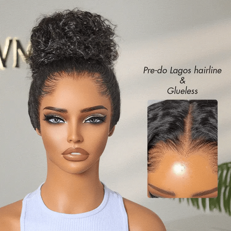 [cleopatra_masilela]'s Special Link Pre-do Lagos Hairline Flexi Fit Invisi Drawstring Cap 200% Density Water Wave Glueless 13x4 Frontal HD Lace Wig Pre-Cut Lace