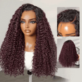 VolumeMAX™ 200% Density ReadytoGo Beginner Friendly Burgundy Glueless 5x5 Closure Lace HD Lace 22 inches Curly Wig