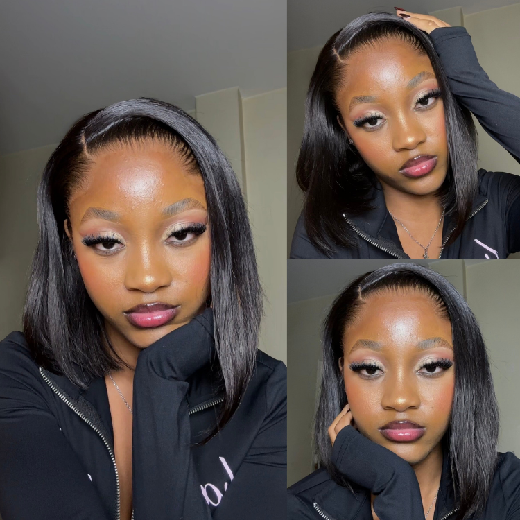 [wandisaa]'s Special Link Pre-do Lagos Hairline Flexi Fit Invisi Drawstring Cap Silky Straight Bob 13x4 Frontal HD Lace Wig Pre-Cut Lace