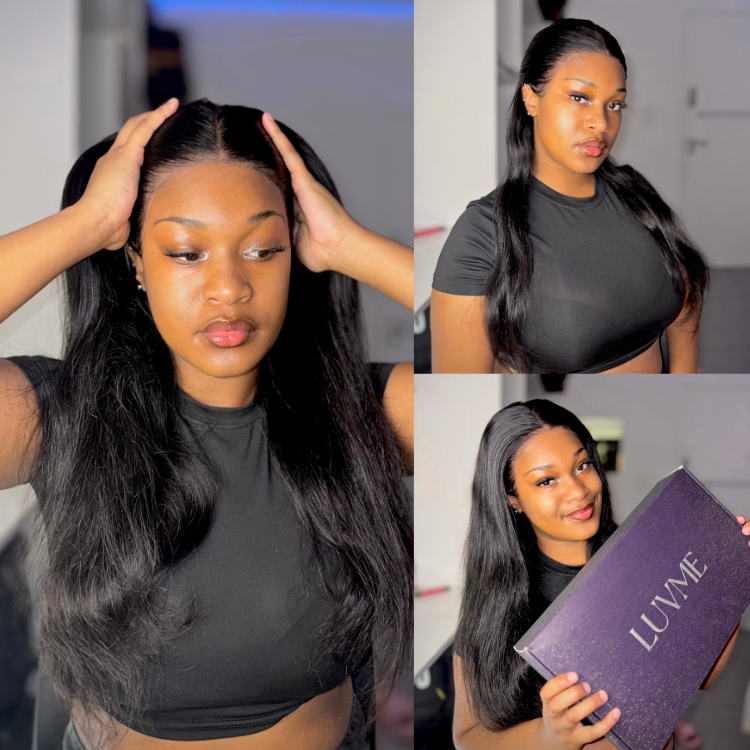 [dineo__letsoalo]'s Special Link PreMax Wigs - Flexi-Fit Silky Straight Invisi Drawstring Cap & HD Lace & Regular Lace Glueless 13x4 Frontal Lace Human Hair Wig Pre-Cut Lace